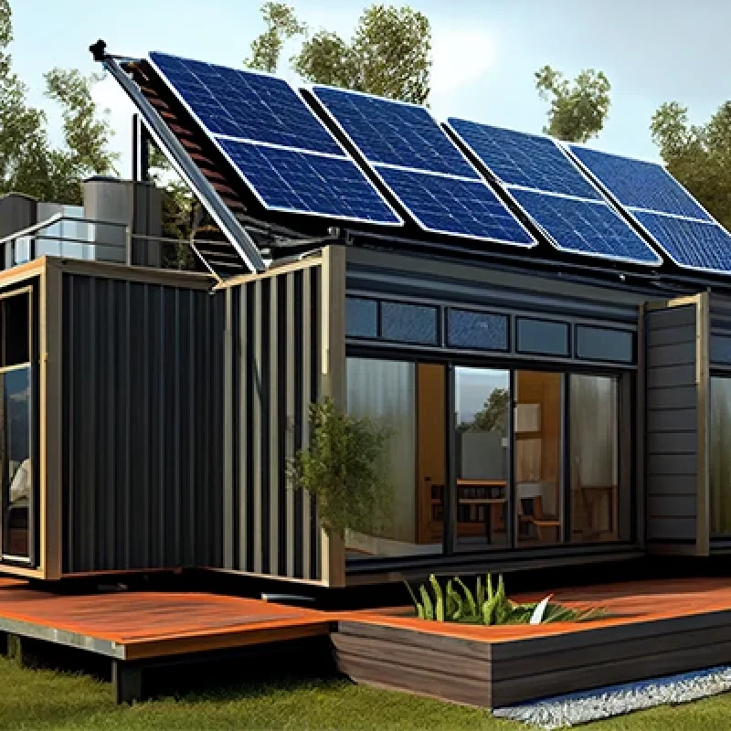 Projetos Sustentáveis: Casas em Contêineres com Painéis Solares e Eficiência Energética